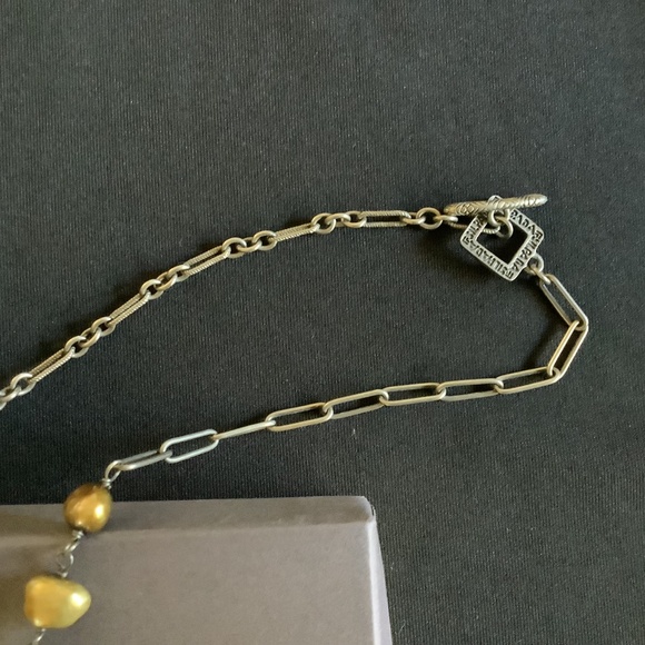 Silpada Toggle Multi Chain Necklace with freshwater Pearl and quartz beads - Picture 2 of 3